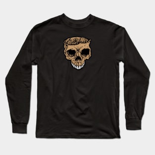 SKULL ILLUSTRATION DRAWING Long Sleeve T-Shirt